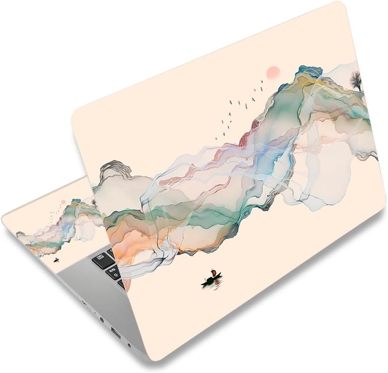 Lauspuck Laptop Notebook Skin Sticker Cover Decal, 12 13 13.3 14 15 15.4 15.6 inch Laptop Vinyl Skin Sticker Cover Art Protector Decal Universal, Ink Mountain - Image 1